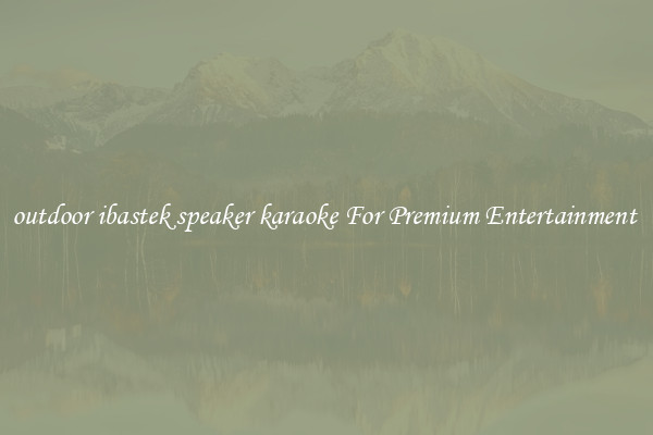 outdoor ibastek speaker karaoke For Premium Entertainment 