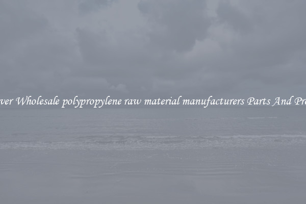 Discover Wholesale polypropylene raw material manufacturers Parts And Products
