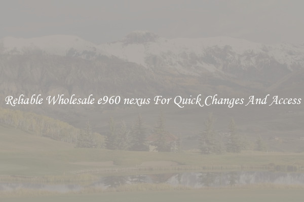 Reliable Wholesale e960 nexus For Quick Changes And Access