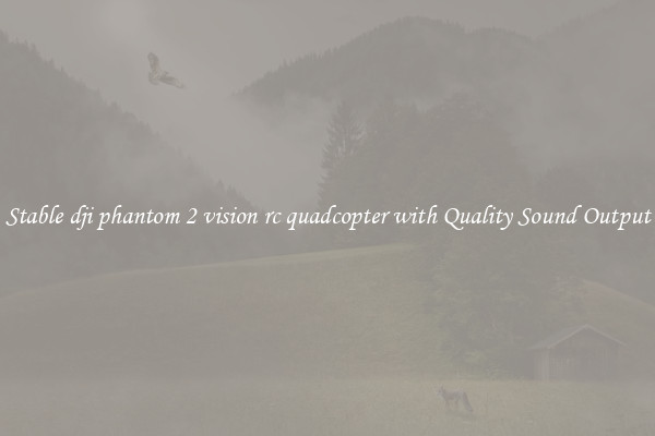 Stable dji phantom 2 vision rc quadcopter with Quality Sound Output