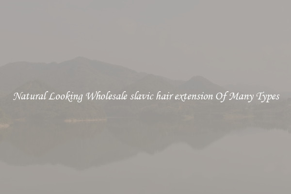 Natural Looking Wholesale slavic hair extension Of Many Types