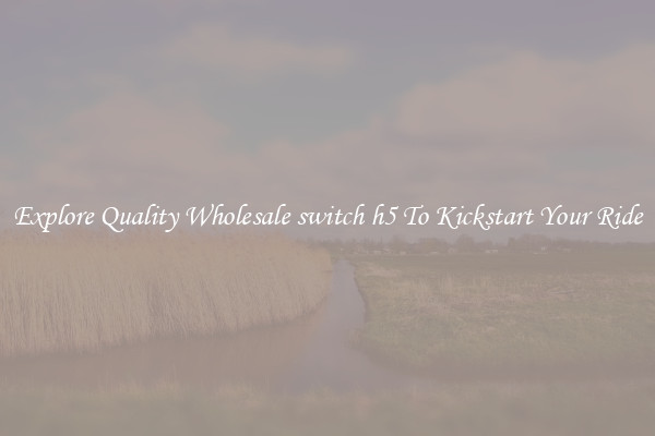 Explore Quality Wholesale switch h5 To Kickstart Your Ride