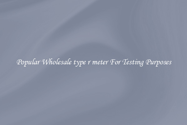 Popular Wholesale type r meter For Testing Purposes