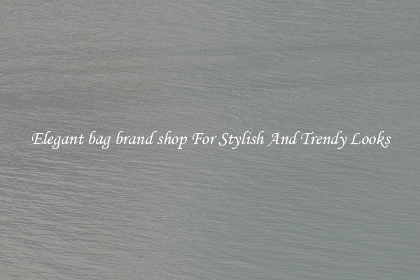 Elegant bag brand shop For Stylish And Trendy Looks