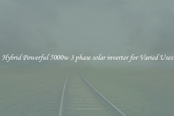 Hybrid Powerful 5000w 3 phase solar inverter for Varied Uses