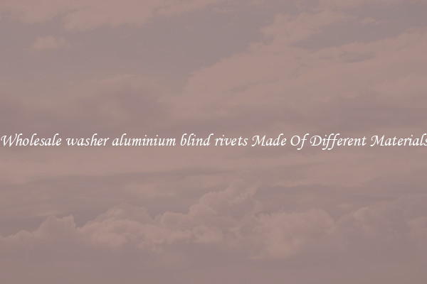 Wholesale washer aluminium blind rivets Made Of Different Materials