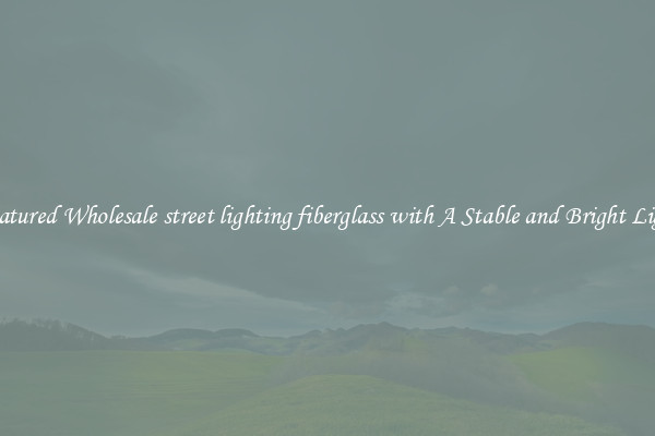 Featured Wholesale street lighting fiberglass with A Stable and Bright Light