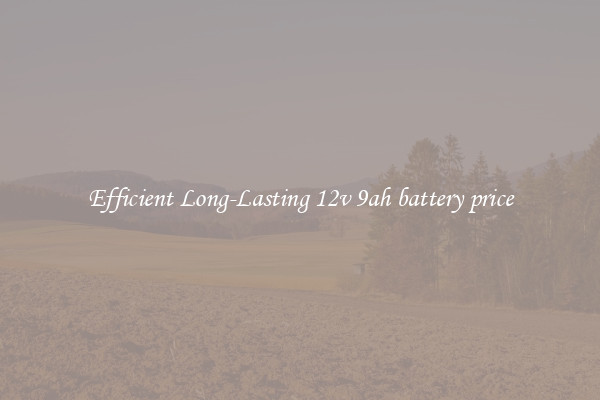 Efficient Long-Lasting 12v 9ah battery price